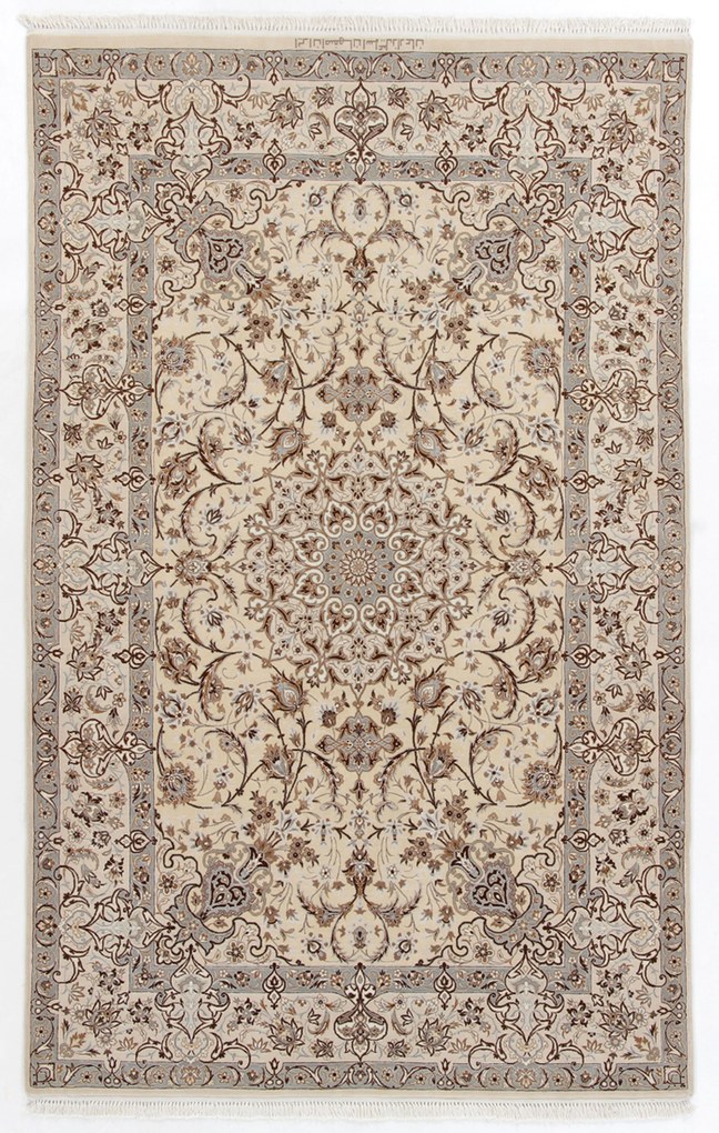 Isfahan Tappeto 130x210 (Iran) Annodato A Mano
