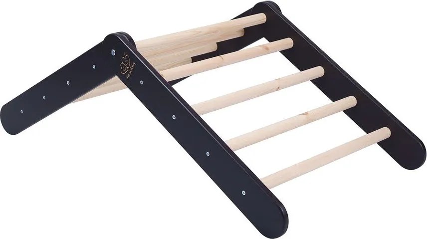 Pikler triangolo montessori nero in pino massiccio 60x60x60 cm Montessori – Meowbaby