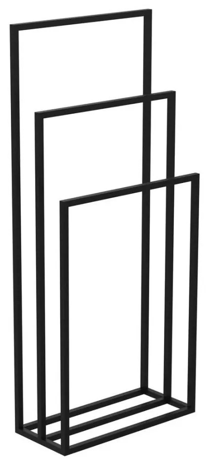 Porta asciugamani 105x45 cm nero