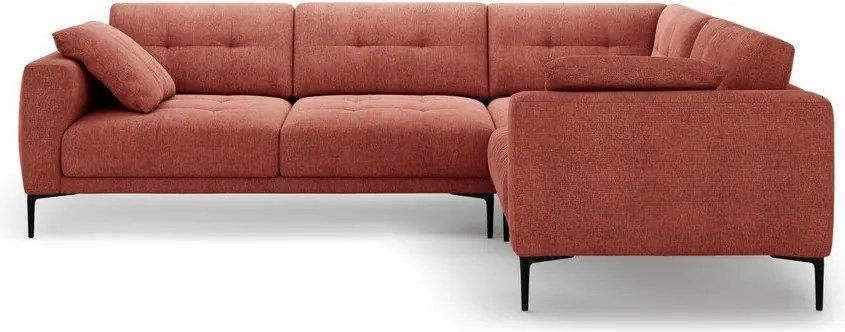 Divano angolare color mattone (con penisola a destra/a L) Bemy – Micadoni