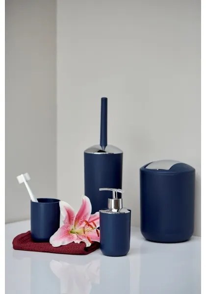 WENKO 22519100 - Dispenser per sapone BRASIL 320 ml blu/cromo lucido