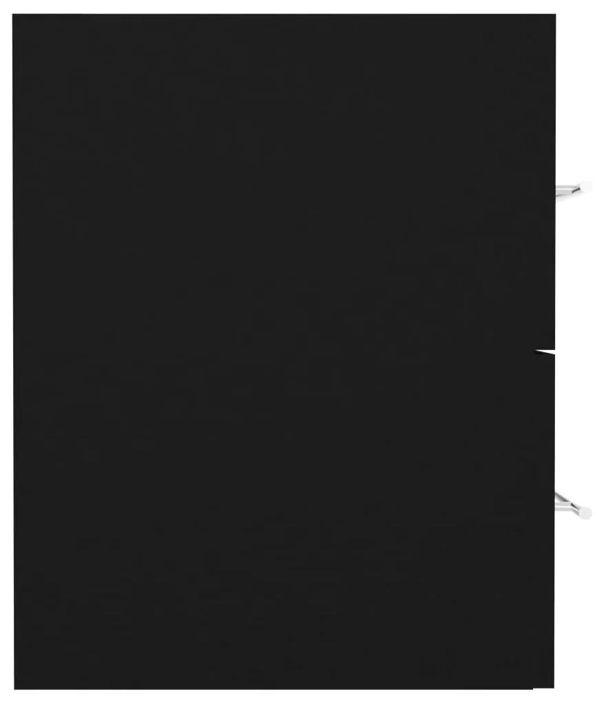 Mobile sottolavabo nero 41x38,5x48 cm in truciolato