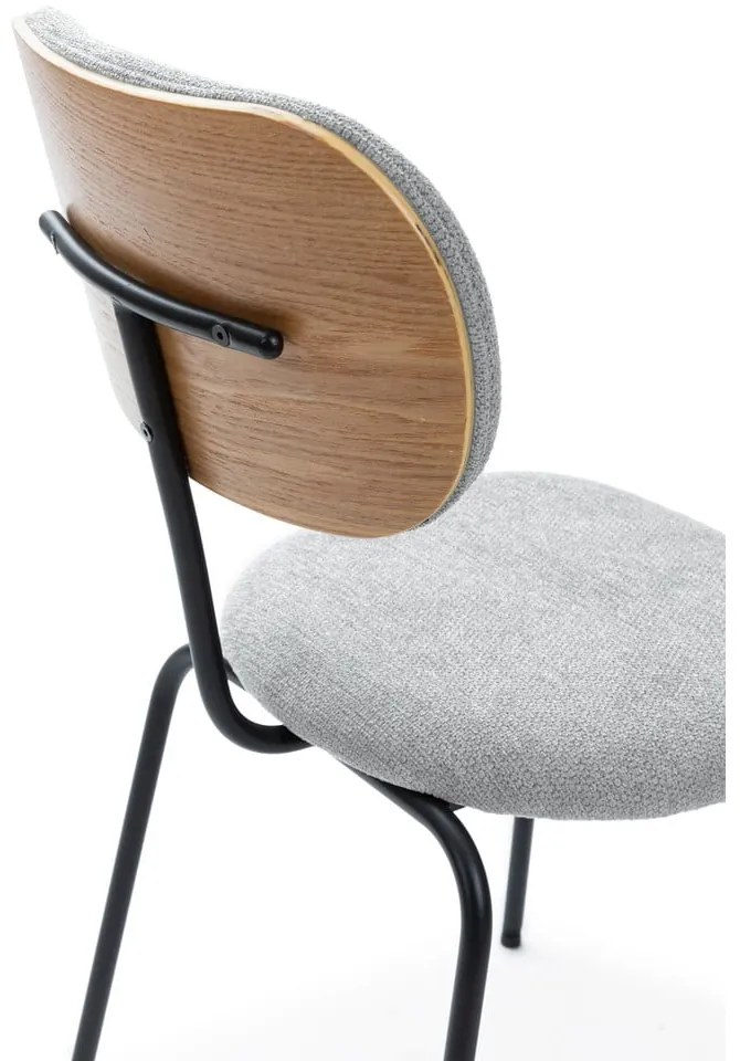 Sedie da pranzo in set in grigio chiaro 4 pz Dash – Marckeric