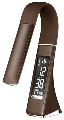 Solight WO46-H - Lampada LED da tavolo dimmerabile con display LED/6W/230V marrone