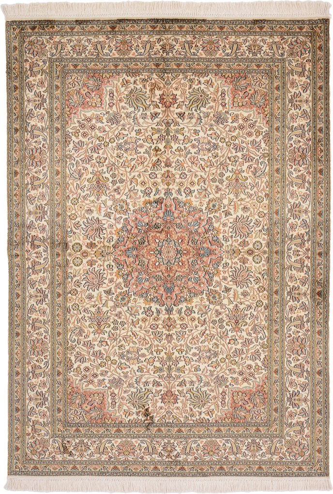 Cashmere Silk Tappeto 130 x 180 (Indian) Annodato A Mano