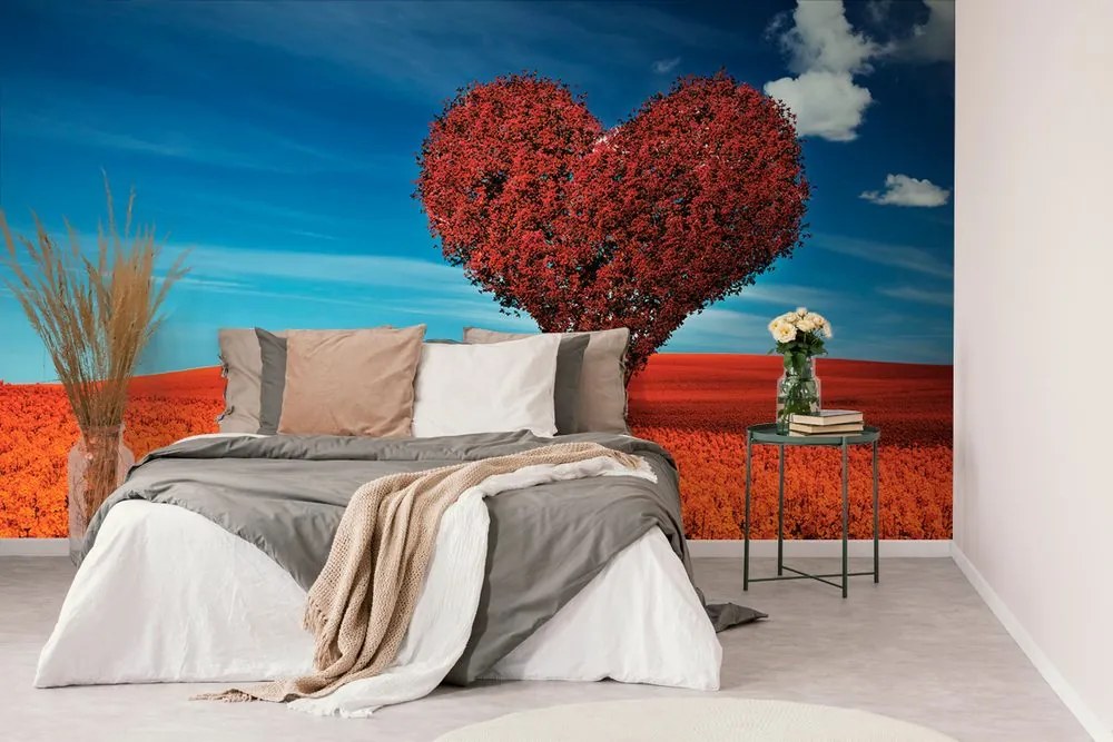 Carta da parati – Albero meraviglioso a forma di cuore