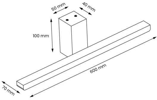 Illuminazione a LED per specchi da bagno ARTEMIS LED/13,8W/230V 4000K 60 cm IP44 nero