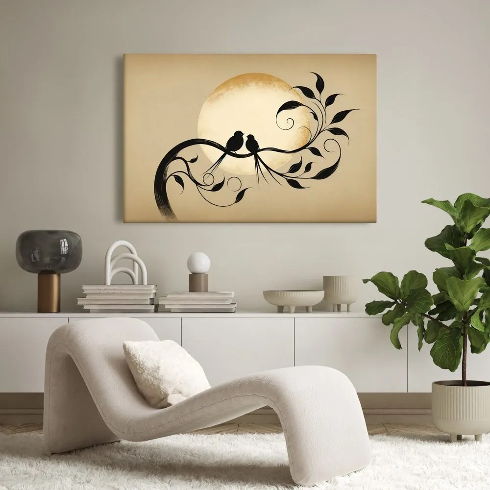 Quadro su tela – Amore su un ramo