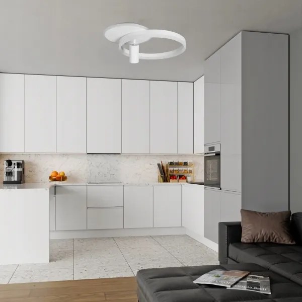 Plafoniera LED LED/38W/230V + 1xGU10/30W bianca