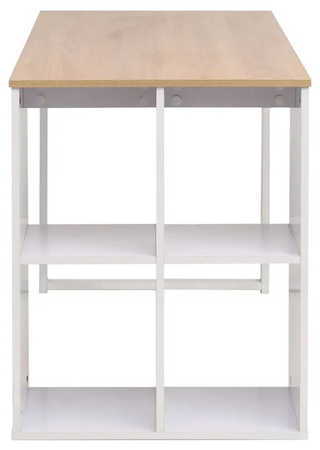 Scrivania 120x60x75 cm rovere e bianco