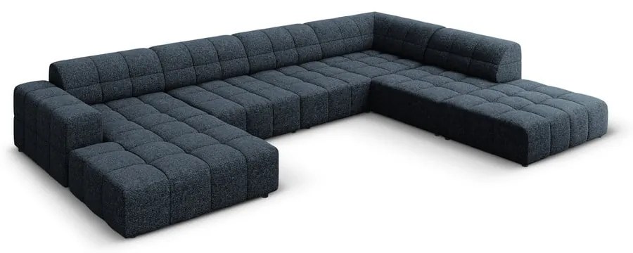 Divano angolare blu (angolo destro a forma di U) Chicago - Cosmopolitan Design