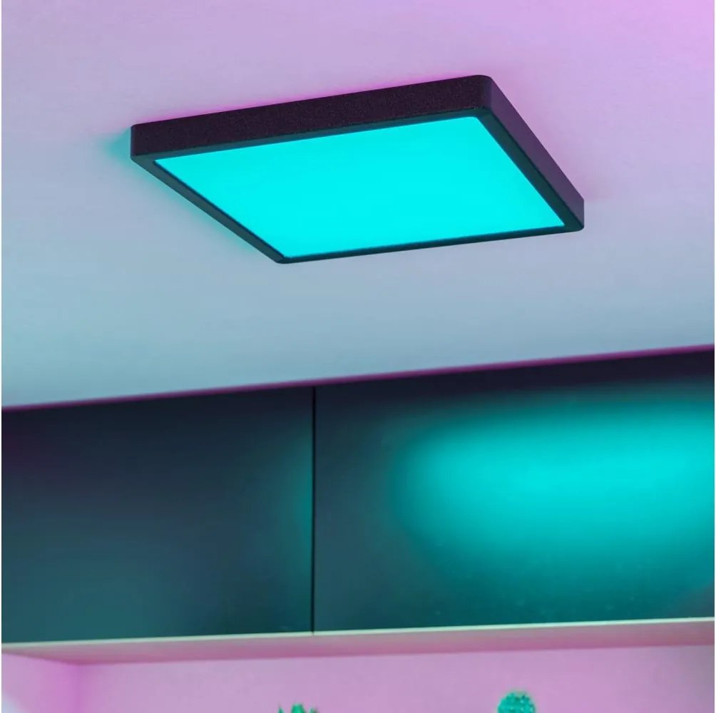 Eglo 901375 -LED RGBW dimmerabile plafoniera da bagno FUEVA-Z LED/13,5W/230V 29,5cm IP44 nero