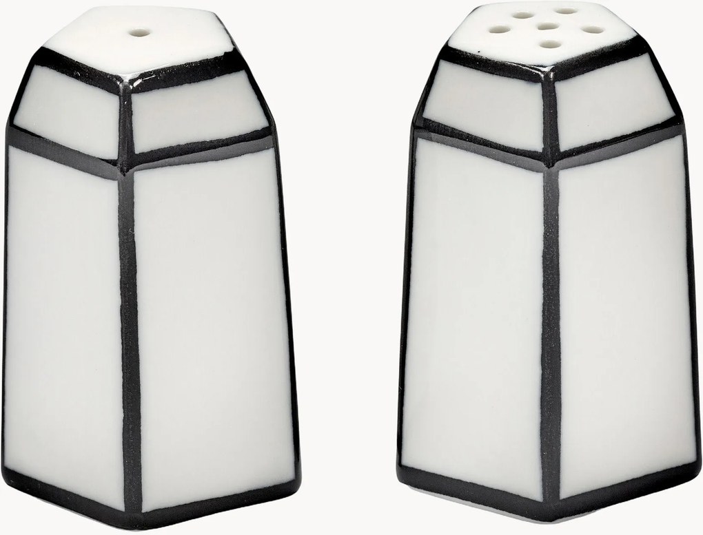 Set saliera e pepiera in porcellana fatte a mano Carte Blanche 2 pz