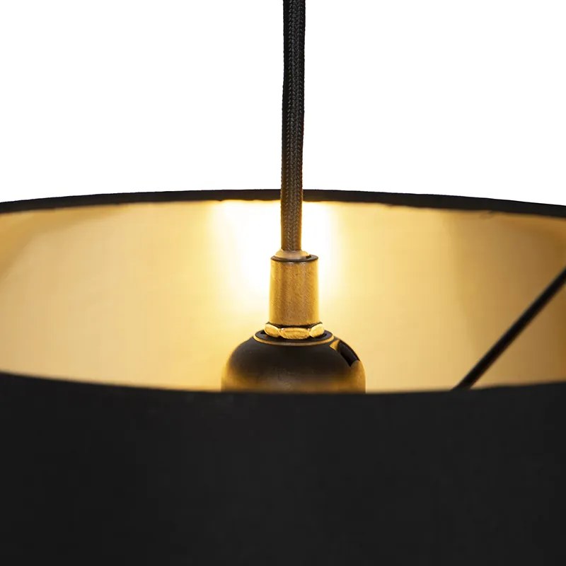 Lampada a sospensione moderna nera - Lofty