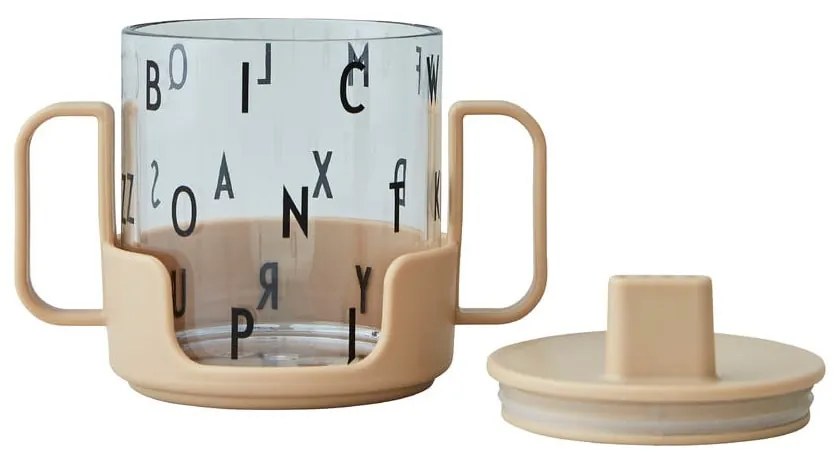 Tazza per bambini beige Cresci con la tua tazza Grow with Your Cup - Design Letters