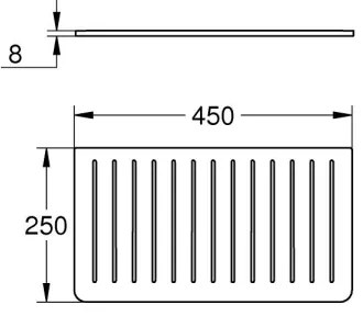 GROHE 40872K00 - Piano sgocciolatoio 450 x 250 mm ceramica/nero