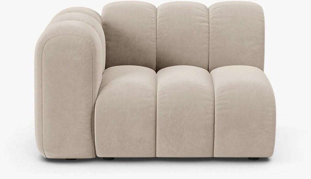 Modulo Lupine 1 posto con bracciolo in velluto Salvador – L115 cm