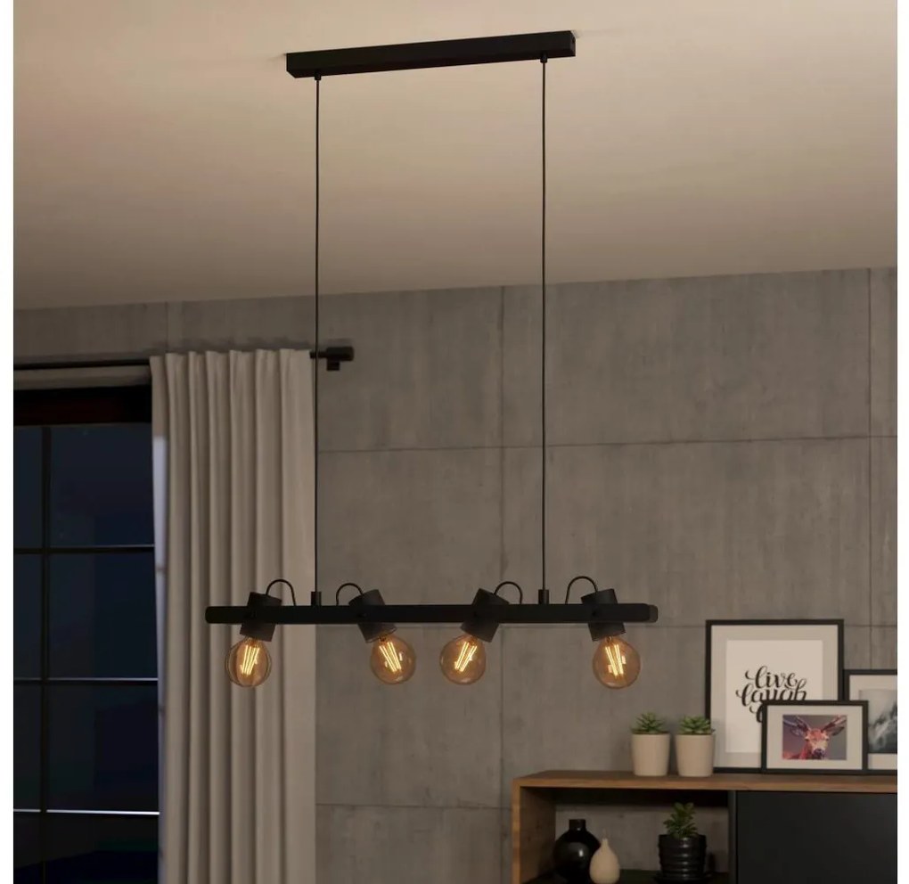 Eglo 43848 - Lampadario a sospensione con filo PLIMSOLL 4xE27/15W/230V