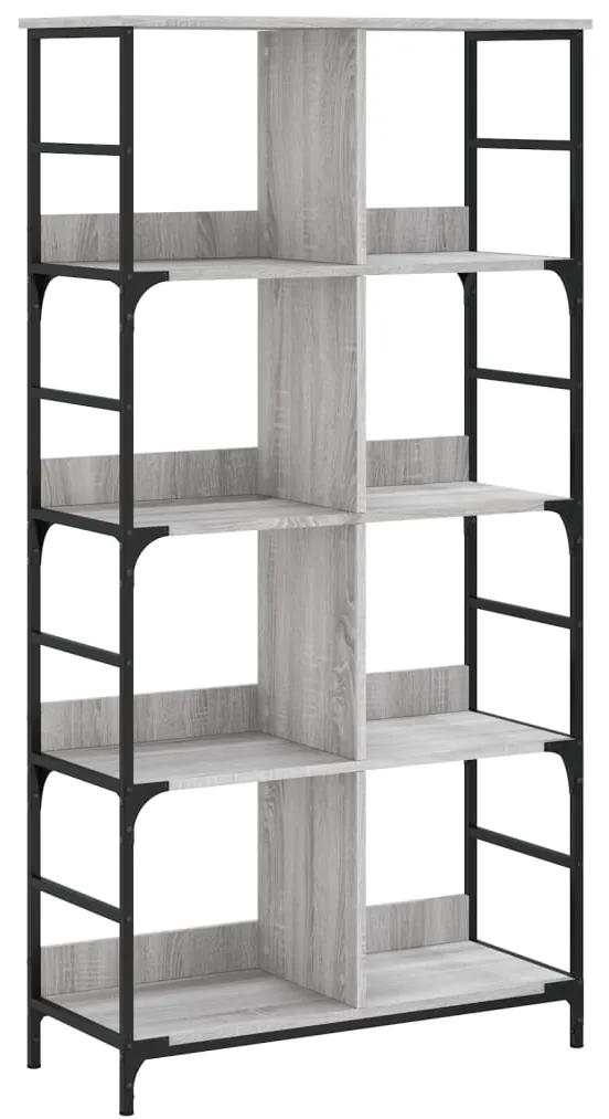 Libreria grigio sonoma 78,5x33x153 cm in legno multistrato