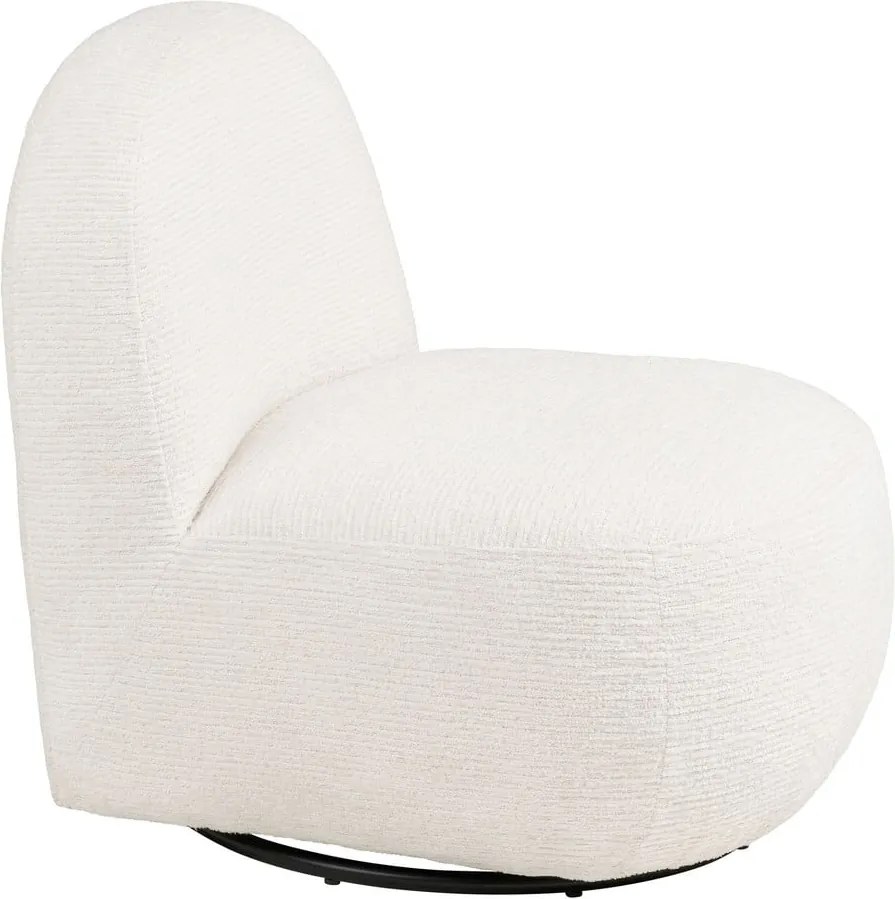 Poltrona color crema girevole Milo – House Nordic