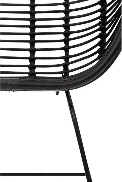 Sedie da pranzo in rattan nero in set di 2 Kiran - Støraa