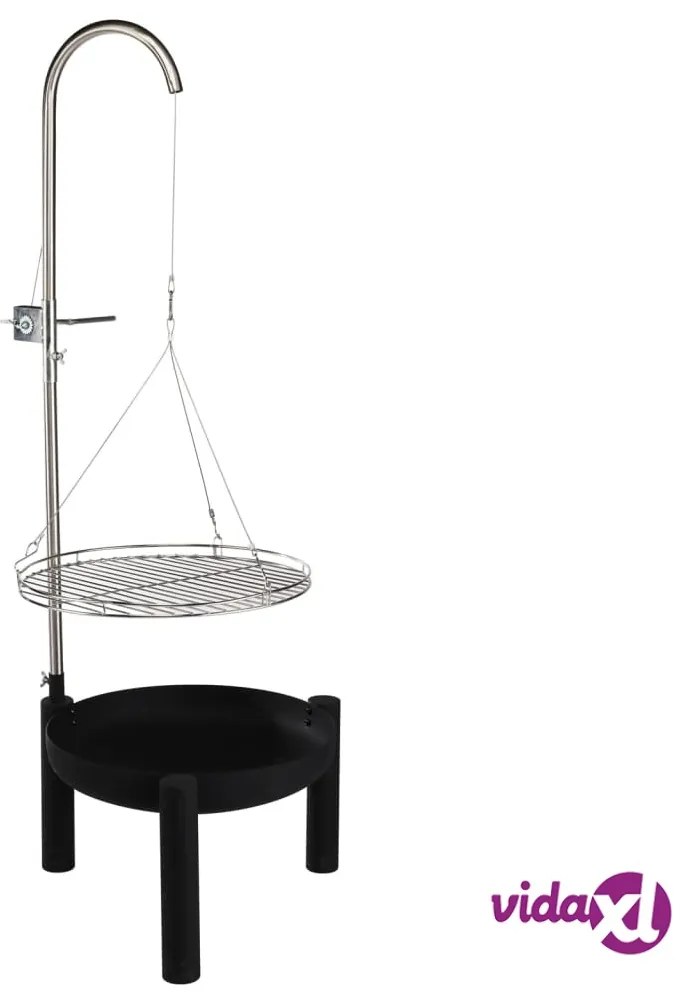 HI Braciere con Griglia in Acciaio Inox 50 cm