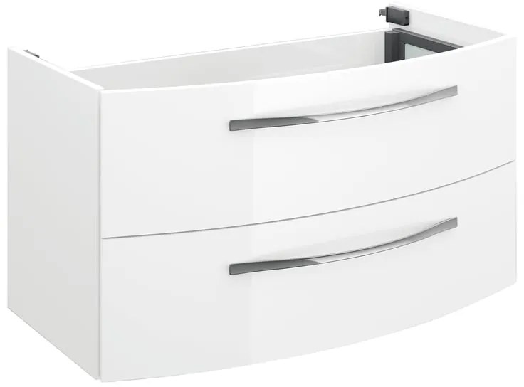 Mobile da bagno sotto lavabo PELIPAL bianco lucido L 90 x H 49 x P 48 cm 2 cassetti, lavabo non incluso