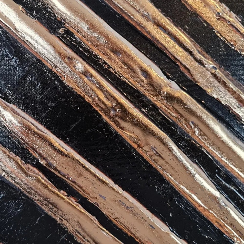 Quadro dipinto a mano 70x70 cm Palm Leaf - Wallity