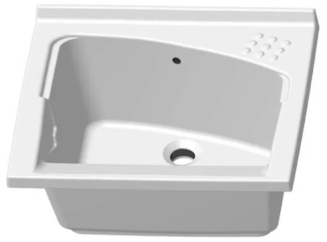 Lavatoio in ceramica 75x61 cm ad incasso per mobile modello Revine