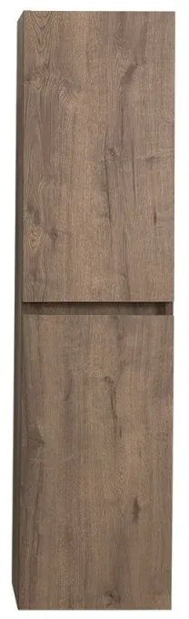 Pensile bagno sospeso rovere scuro H 140 con 2 ante soft-close Mona
