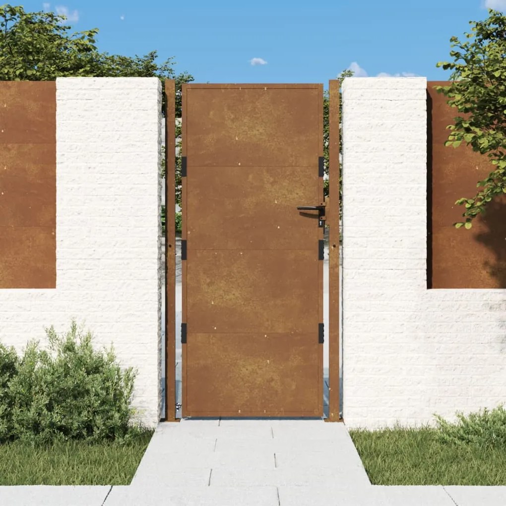 Cancello Da Giardino 105x205 Cm İn Acciaio Corten /