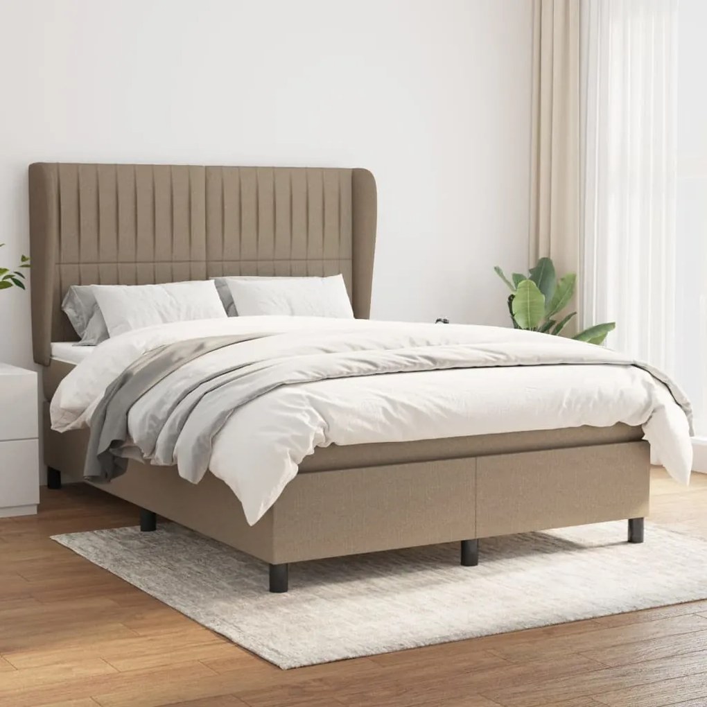 Giroletto A Molle Con Materasso Tortora 140x200 Cm İn Tessuto /