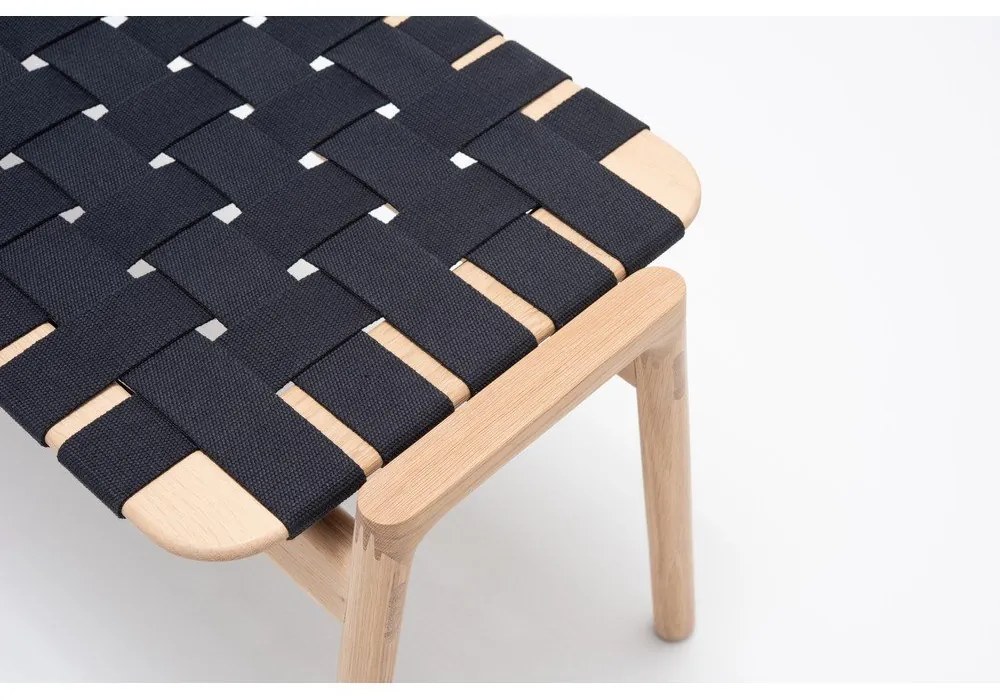 Panchina di colore nero/naturale Klupa - Gazzda