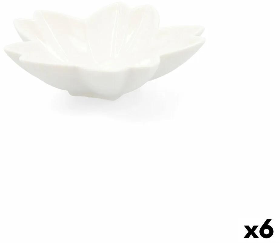 Vassoio per aperitivi Quid Select Fiore Ceramica Bianco (11 cm) (Pack 6x)