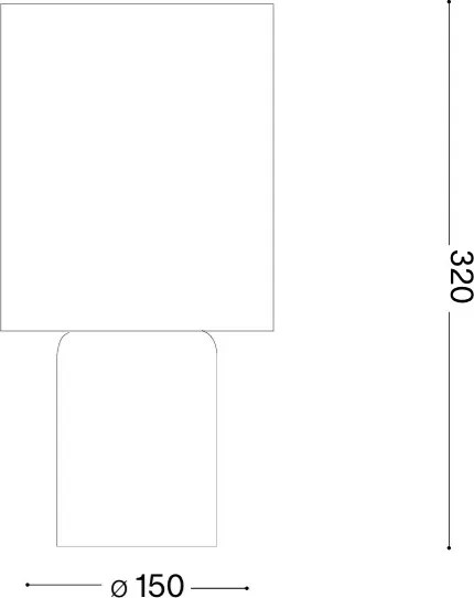 Ideal Lux - Lampada da tavolo KALI 1xE14/40W/230V crema