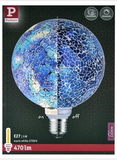 Lampadina LED dimmerabile MOSAIC G125 E27/5W/230V 2700K - Paulmann 28750