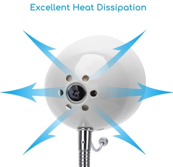 Aigostar -  Lampada da tavolo con morsetto 1xE27/11W/230V bianco/cromo