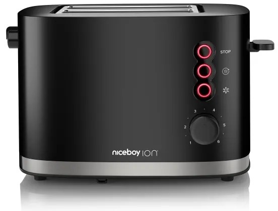 Niceboy ION Cruncher C3 - Tostapane a due fori e tostatore 870W/230V nero