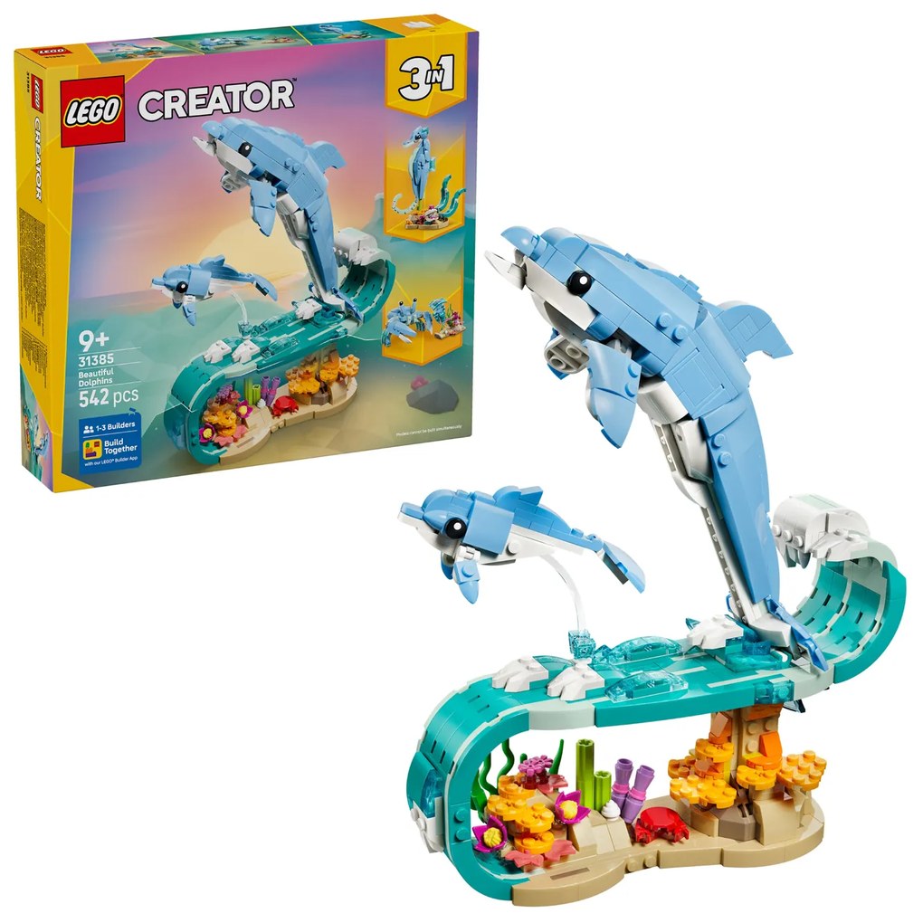 Meravigliosi delfini animali marini Lego