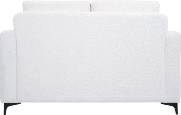 Divano 2 posti tessuto Bouclč Bianco 140 cm Kennedy design moderno