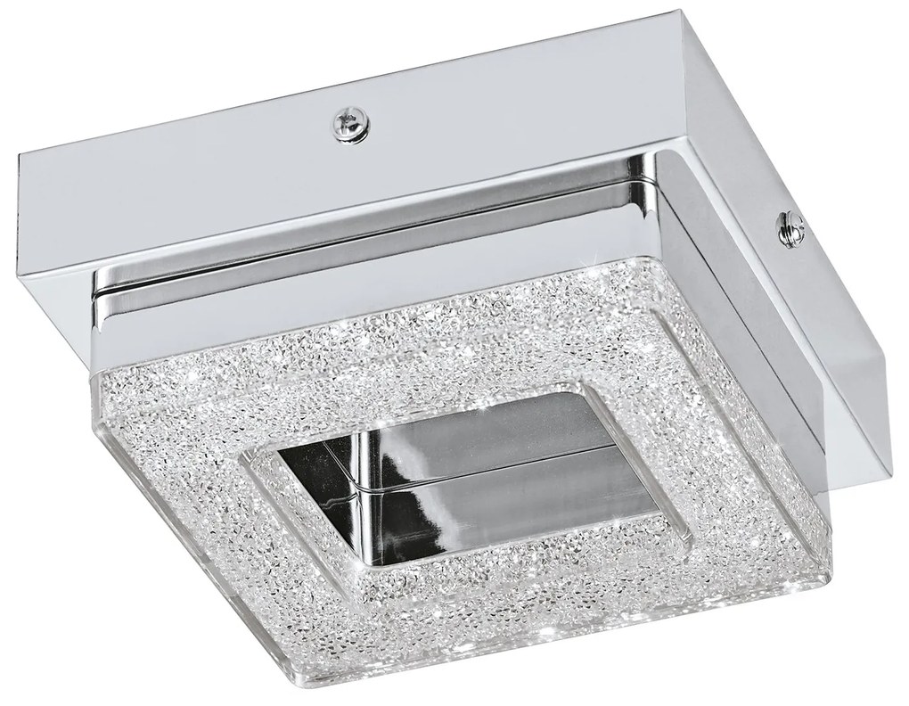 Plafoniera Moderna Fradelo Acciaio Cromo 1 Luce Led Integrato 3,2W