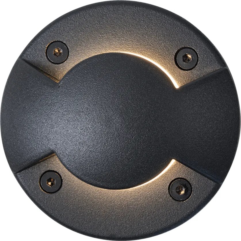 Set di 6 faretti da terra moderni neri GU10 50mm effetto a 2 luci IP65 - Cellar