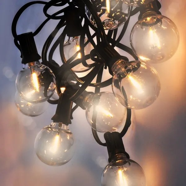 Brilagi - Catena decorativa da esterno LED GHIRLANDA 25xE12 20m nero IP44 bianco caldo