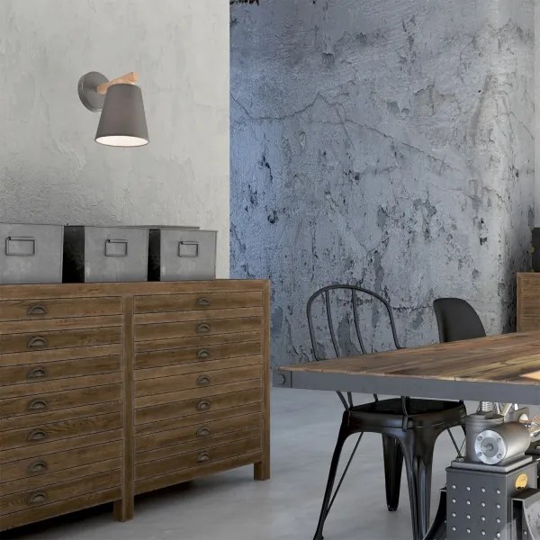 Lampada da parete ELLIE 1xE27/60W/230V grigio