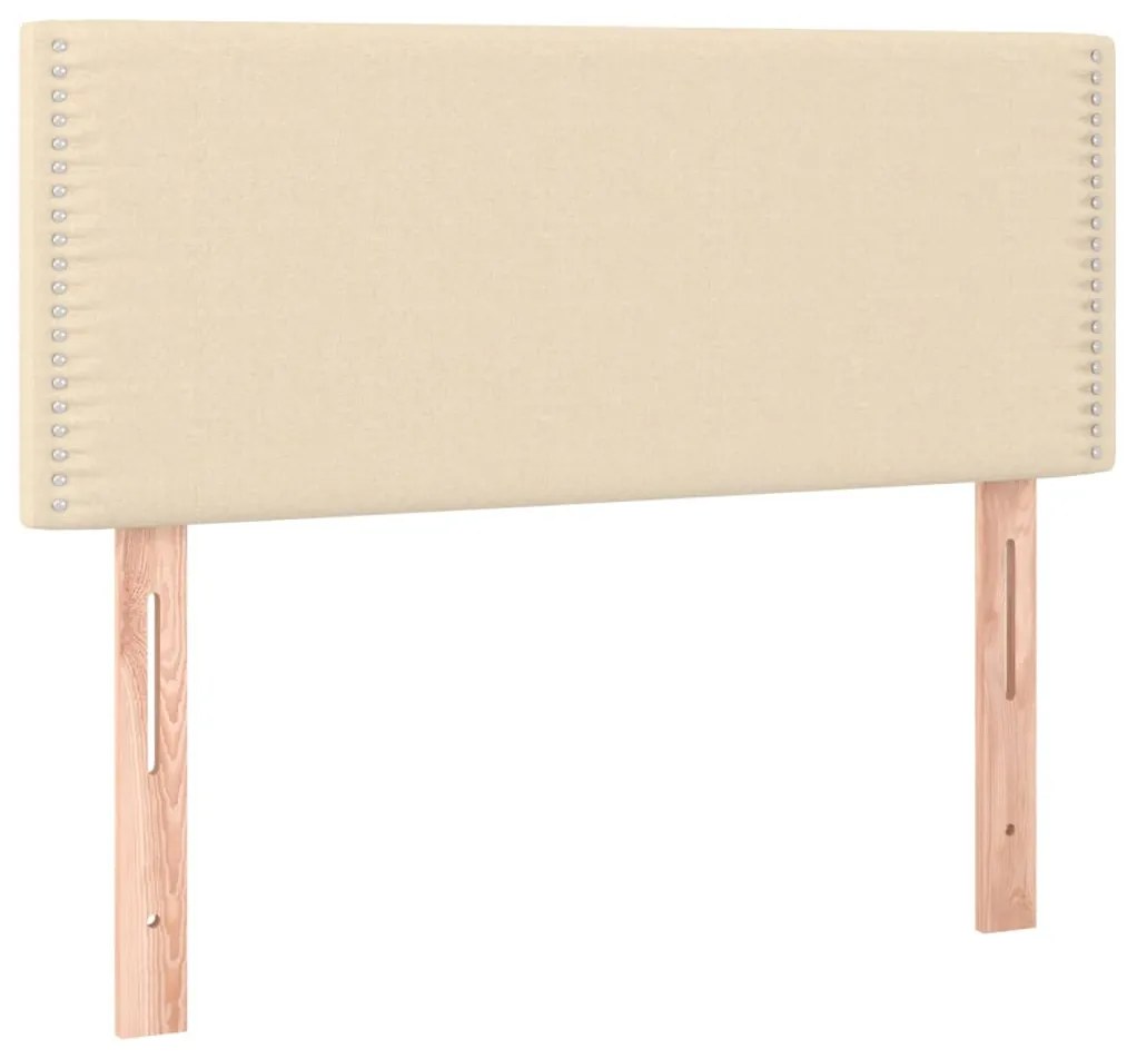 Testiera crema 100x5x78/88 cm in tessuto