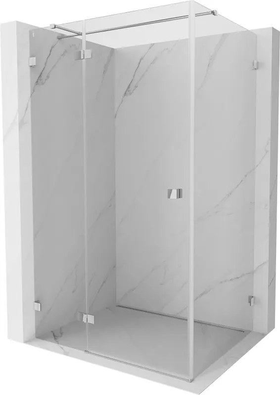 Mexen Lunar T cabina doccia pivotante sinistra 120 x 90 cm, trasparente, cromo - 834T-120-090-01-00-L