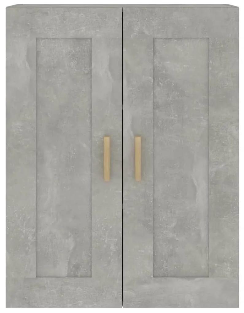 Mobile a parete grigio cemento 69,5x32,5x90cm legno multistrato
