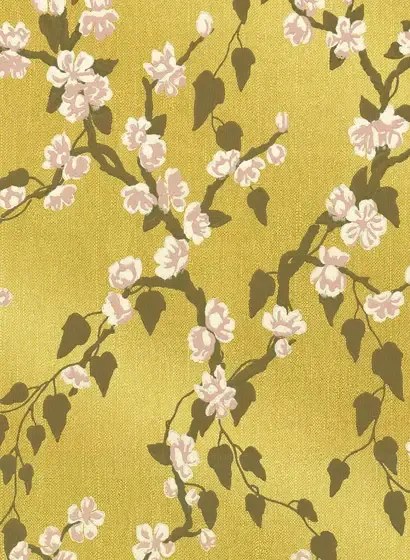 Little Greene Carta da parati Sakura - Yellow Lustre