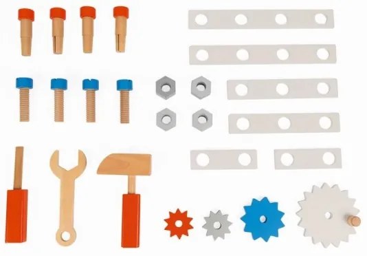 Janod - Passeggino in legno con attrezzi BRICOKIDS