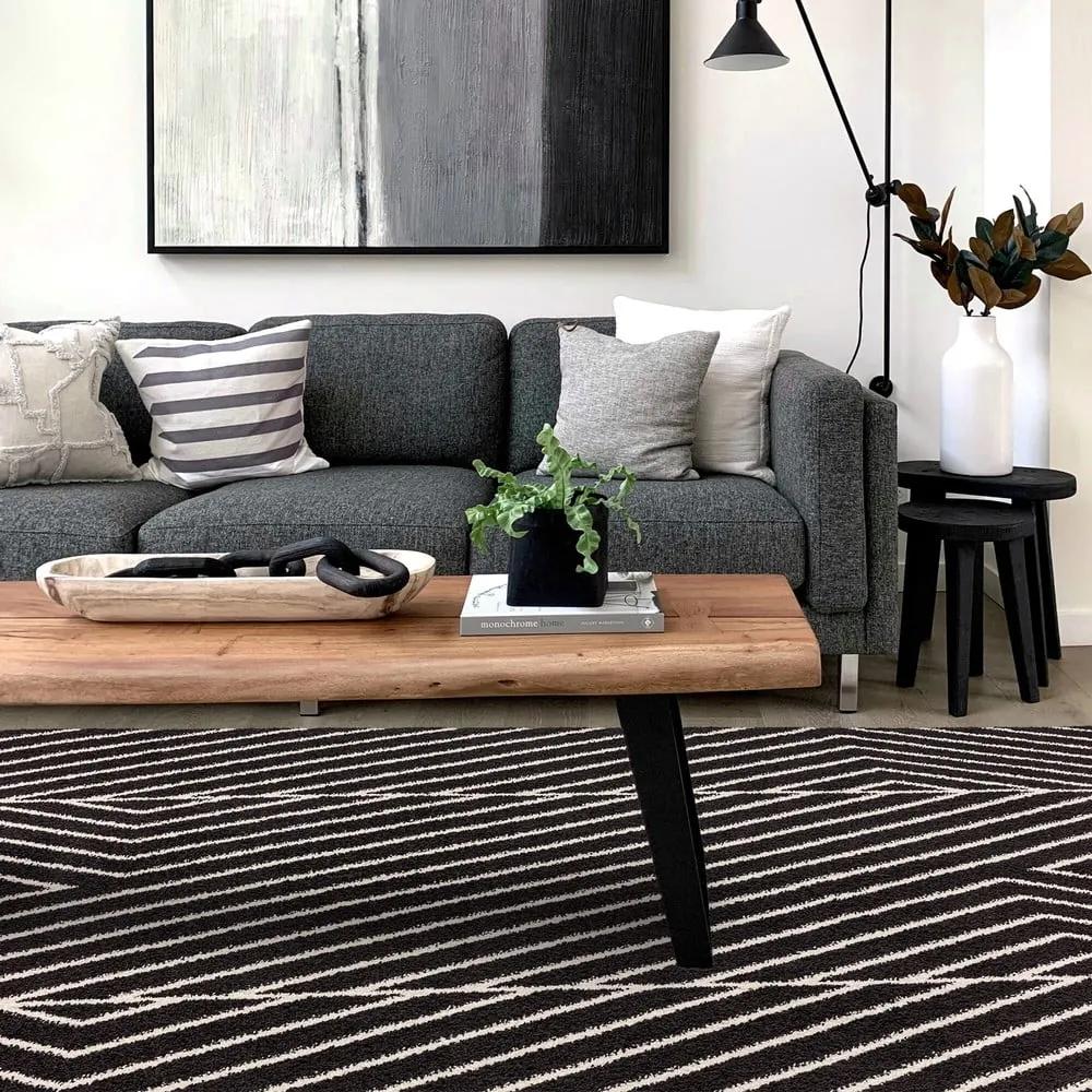 Tappeto bianco e nero 200x290 cm Muse - Asiatic Carpets